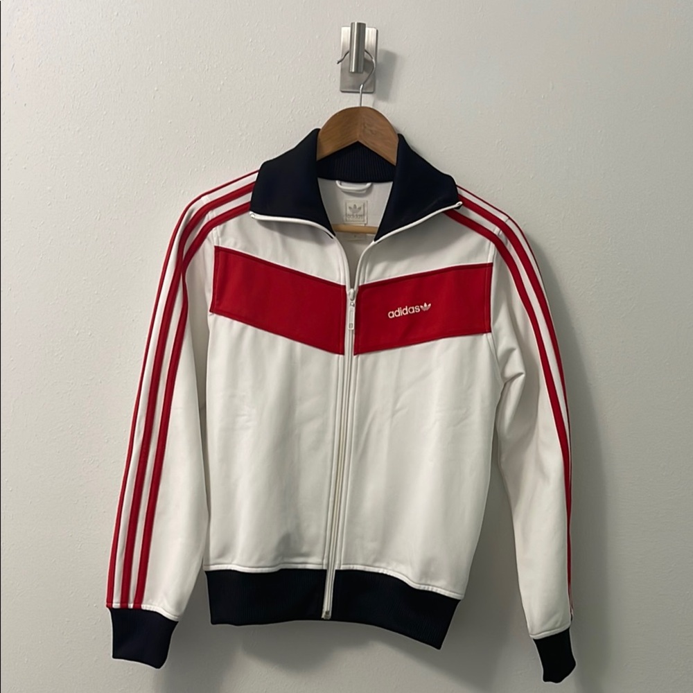 Adidas Red and White Track Jacket